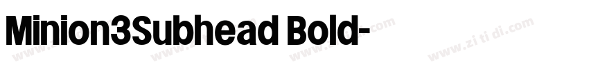 Minion3Subhead Bold字体转换